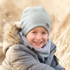 Kép 1/2 - Kötött Sterntaler sapka, pamut polárbéléssel