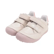 Bézs valódi bőr D.D. Step Barefoot (mezítlábas) gyerekcipő
