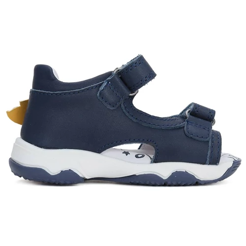 Valódi bőr, D.D.step gyerekszandál, oldalán villogó leddel