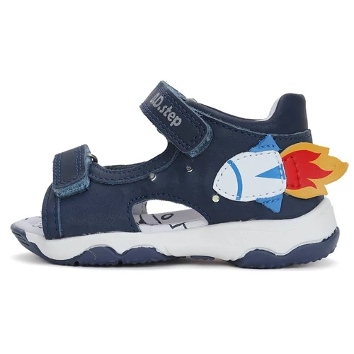 Valódi bőr, D.D.step gyerekszandál, oldalán villogó leddel