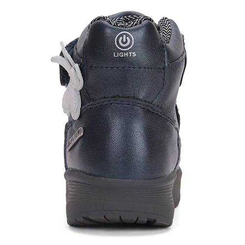 Vízálló, fedettbőr D.D.step gyerekcipő, villogó ledekkel