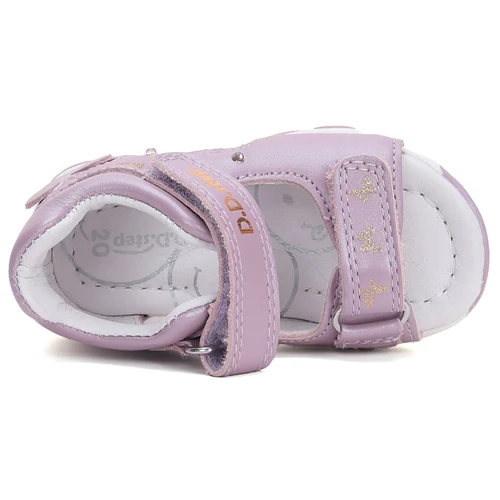 Könnyű, valódi bőr D.D.step gyerekszandál, oldalán villogó LED