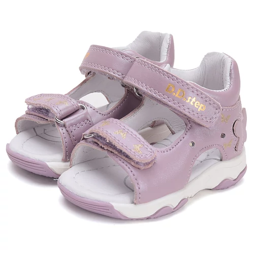 Könnyű, valódi bőr D.D.step gyerekszandál, oldalán villogó LED