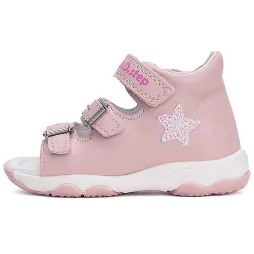 Könnyű, valódi bőr D.D.step gyerekszandál, színváltós mintával