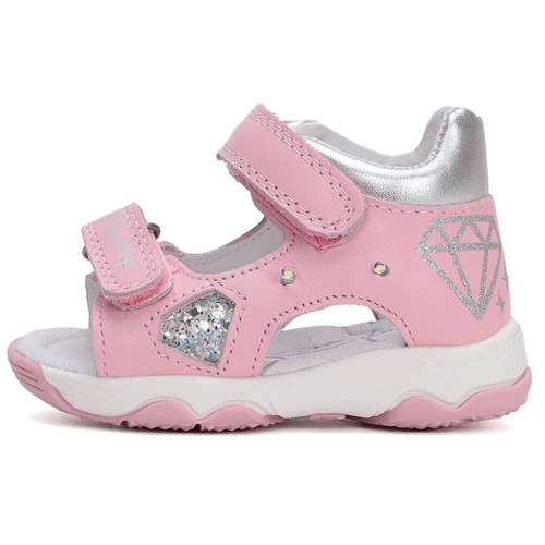 Könnyű, valódi bőr D.D.step gyerekszandál, oldalán villogó LED