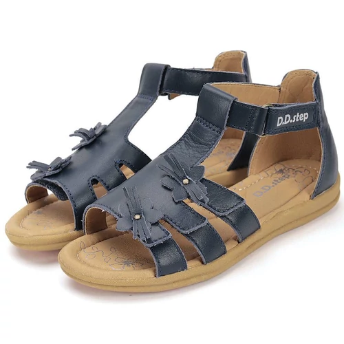 Valódi bőr, sötétkék D.D.step kislány szandál