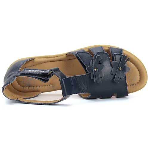 Valódi bőr, sötétkék D.D.step kislány szandál