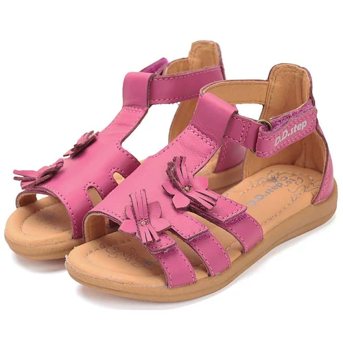 Valódi bőr, pink D.D.step kislány szandál