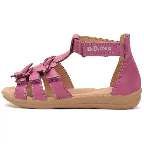 Valódi bőr, pink D.D.step kislány szandál