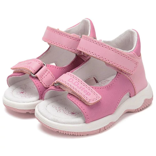 Könnyű, valódi bőr pink D.D.step gyerekszandál