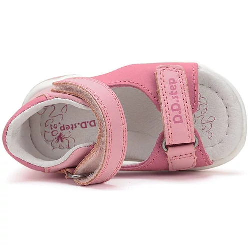 Könnyű, valódi bőr pink D.D.step gyerekszandál