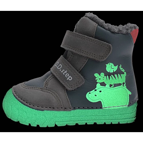 Melegbéléses, valódi bőr D.D.step kisfiú gyerekcipő, világító leddel az oldalán