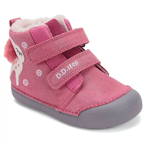 Melegbéléses, valódi bőr D.D.step kislány bokacipő, az első lépésekhez