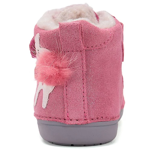 Melegbéléses, valódi bőr D.D.step kislány bokacipő, az első lépésekhez