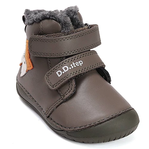 Melegbéléses, "mezítlábas"valódi bőr D.D.step kisfiú gyerekcipő