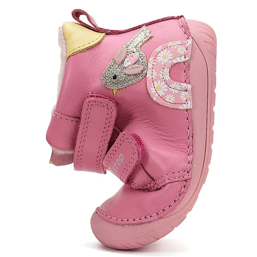 Melegbéléses, "mezítlábas"valódi bőr D.D.step kislány gyerekcipő