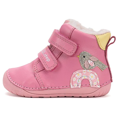 Melegbéléses, "mezítlábas"valódi bőr D.D.step kislány gyerekcipő