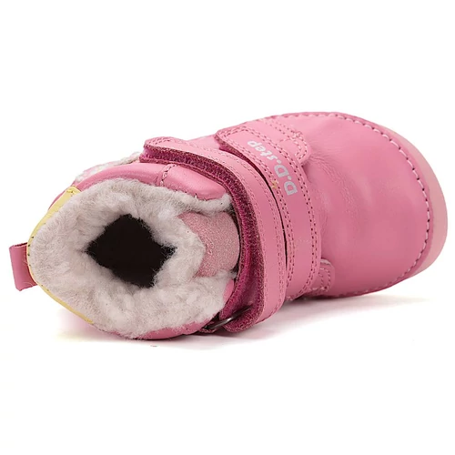 Melegbéléses, "mezítlábas"valódi bőr D.D.step kislány gyerekcipő