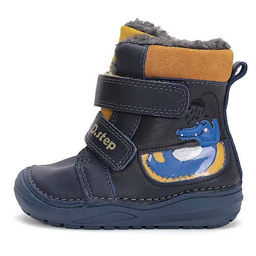Melegbéléses, valódi bőr D.D.step kisfiú bokacipő