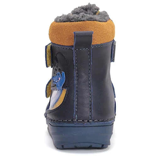 Melegbéléses, valódi bőr D.D.step kisfiú bokacipő