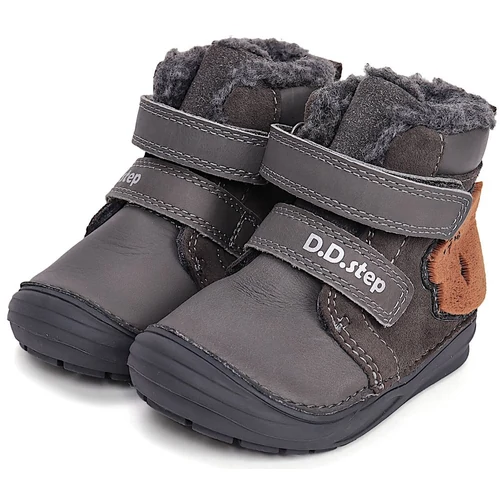 Melegbéléses, valódi bőr D.D.step kisfiú bokacipő