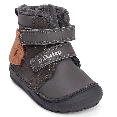Melegbéléses, valódi bőr D.D.step kisfiú bokacipő
