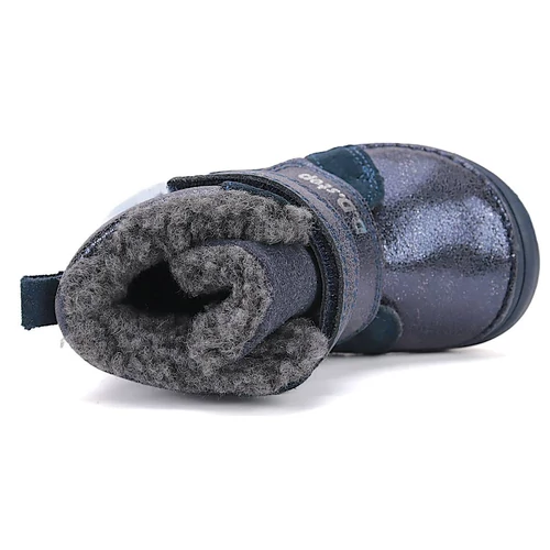 Melegbéléses, valódi bőr D.D.step kislány bokacipő