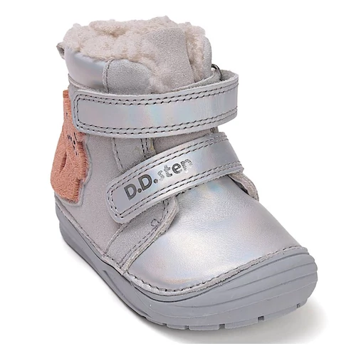 Melegbéléses, valódi bőr D.D.step kislány bokacipő