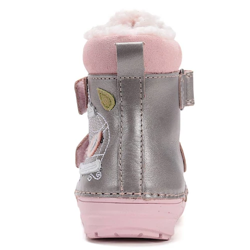 Melegbéléses, valódi bőr D.D.step kislány bokacipő