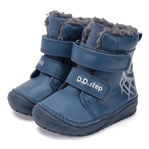 Melegbéléses, valódi bőr D.D.step kisfiú bokacipő
