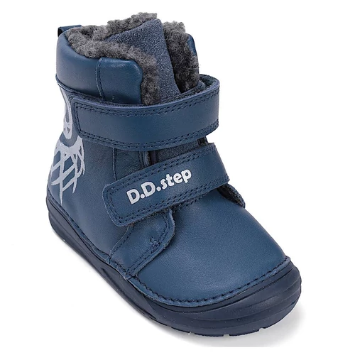 Melegbéléses, valódi bőr D.D.step kisfiú bokacipő