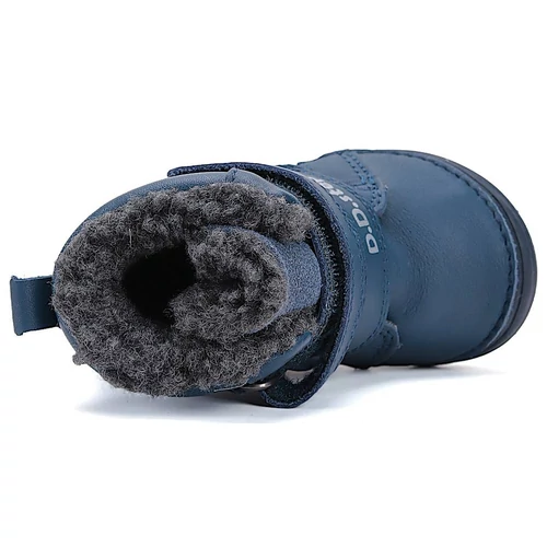 Melegbéléses, valódi bőr D.D.step kisfiú bokacipő