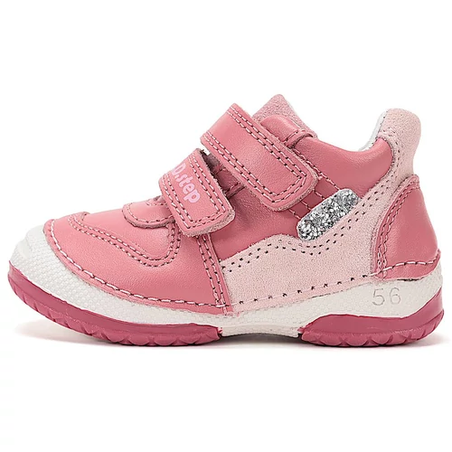 Első lépés, pink, valódi bőr D.D. Step bokacipő