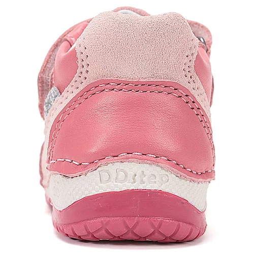 Első lépés, pink, valódi bőr D.D. Step bokacipő