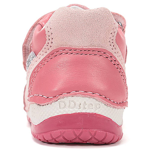 Első lépés, pink, valódi bőr D.D. Step bokacipő