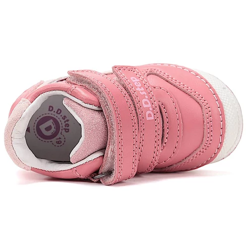 Első lépés, pink, valódi bőr D.D. Step bokacipő