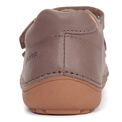 Barna valódi bőr D.D. Step Barefoot (mezítlábas) gyerekcipő