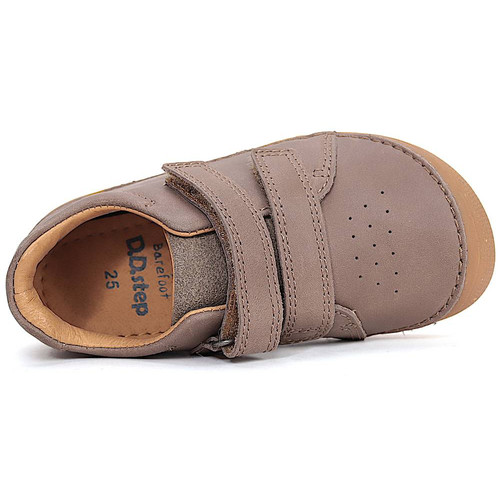 Barna valódi bőr D.D. Step Barefoot (mezítlábas) gyerekcipő
