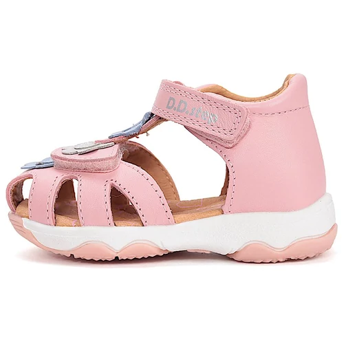 Könnyű, valódi bőr, zárt orrú, pink D.D.step kislány szandál