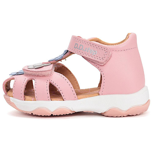 Könnyű, valódi bőr, zárt orrú, pink D.D.step kislány szandál