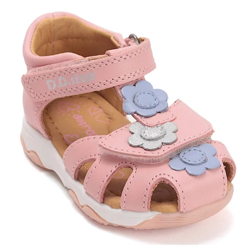 Könnyű, valódi bőr, zárt orrú, pink D.D.step kislány szandál