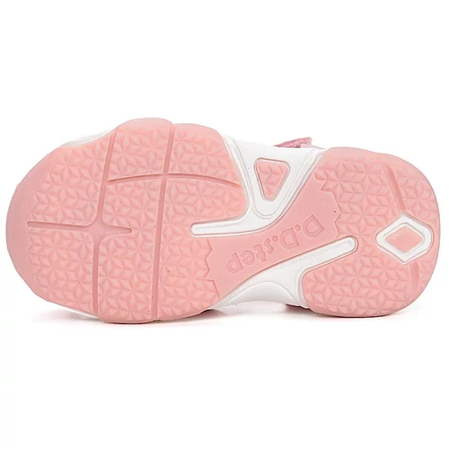 Könnyű, valódi bőr, pink D.D.step kislány szandál, villogó LED-del