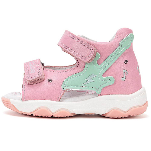 Könnyű, valódi bőr, pink D.D.step kislány szandál, villogó LED-del