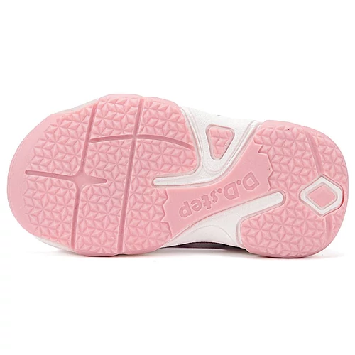 Könnyű, valódi bőr, pink D.D.step kislány szandál, villogó LED-del