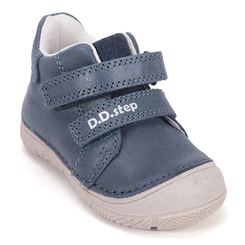 Sötétkék klasszikus, valódi bőr D.D. Step kisfiú bokacipő