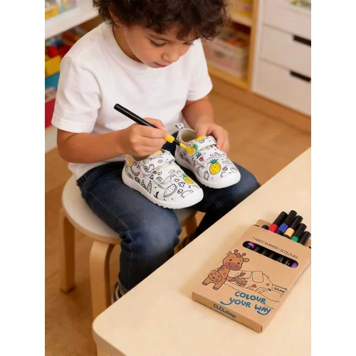 D.D. step "Colour Your Way" barefoot vászoncipő + 8 db-os filctollkészlet