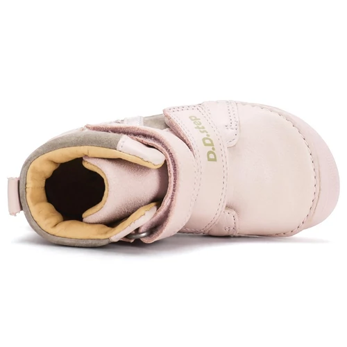 D.D. Step bőrbéléses rózsaszín barefoot gyerekcipő