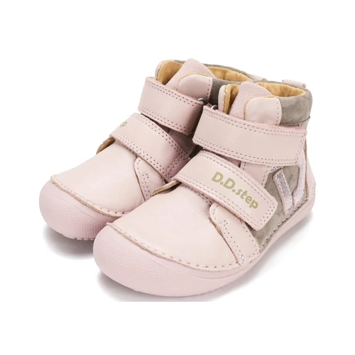 D.D. Step bőrbéléses rózsaszín barefoot gyerekcipő