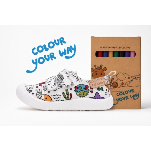 D.D. step "Colour Your Way" halas vászoncipő + 8 db-os filctollkészlet