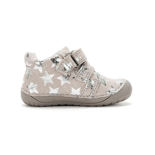 D.D. Step krémszínű csillagos barefoot kislány cipő